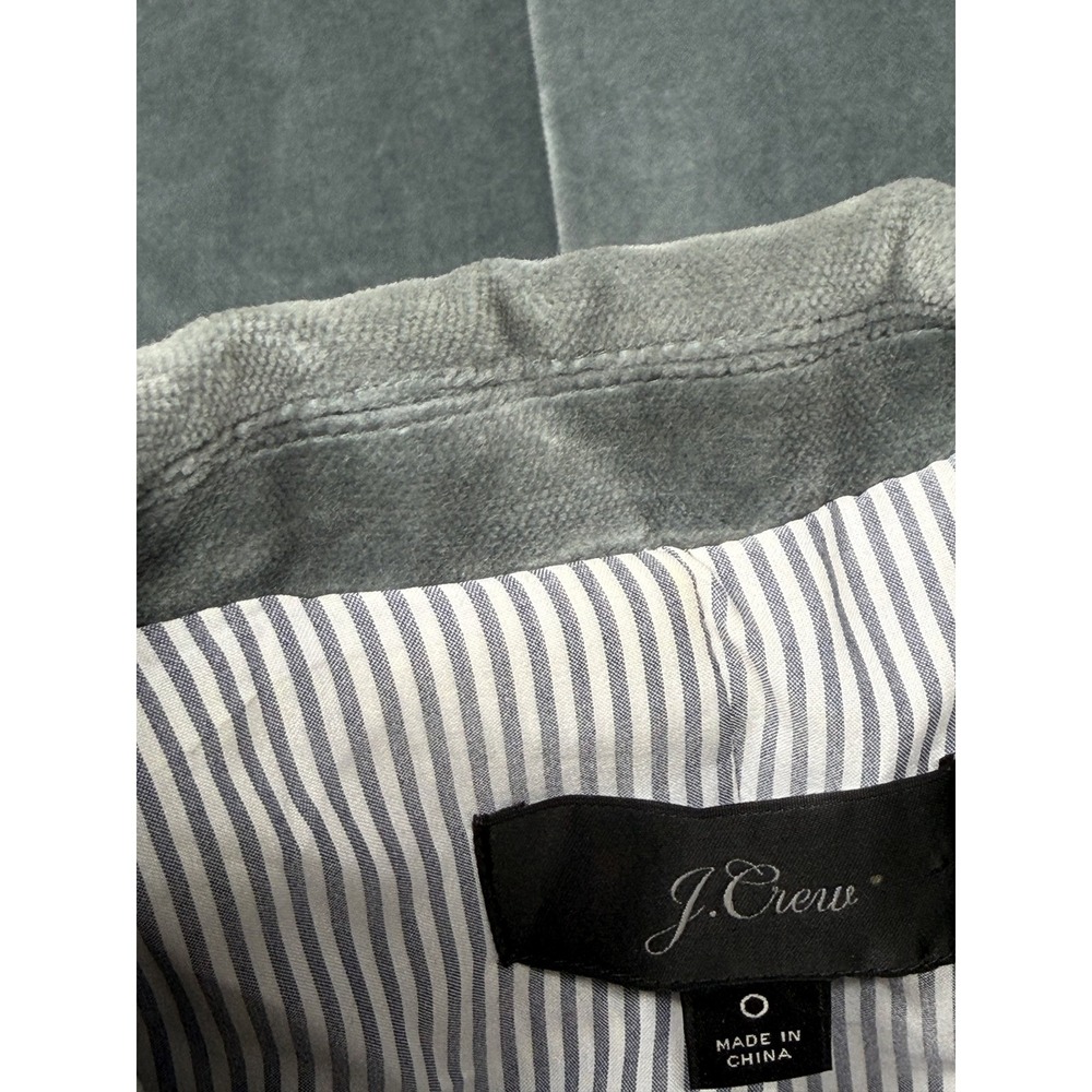 J Crew Blazer Womens 0 Parke Velvet Career Staple Business Preppy 100% Cotton - Picture 10 of 15